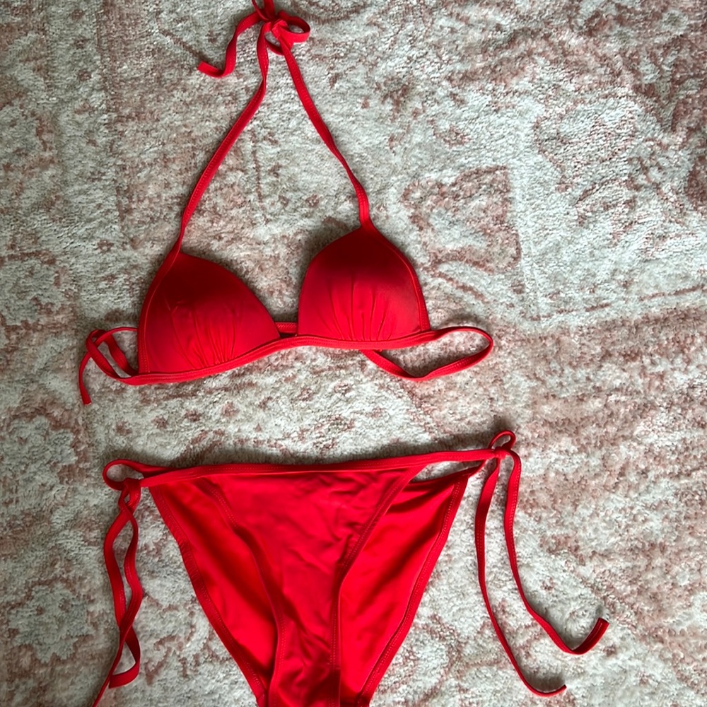 ASOS red string bikini